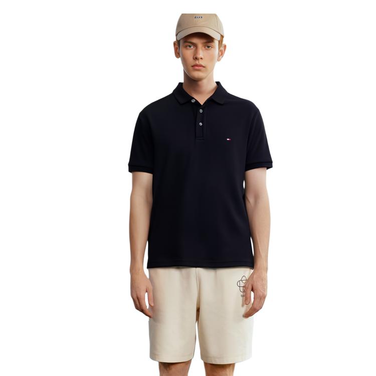 Tommy Hilfiger Polo Shirt Men's Black MW0MW26882BDS