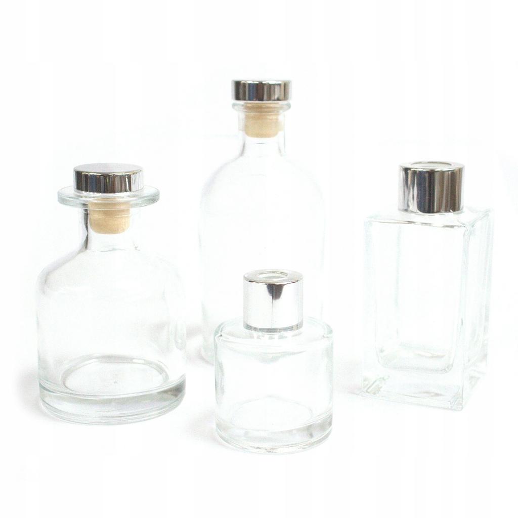 Round Bottle 250ml Glass Diffuser Rattan Black