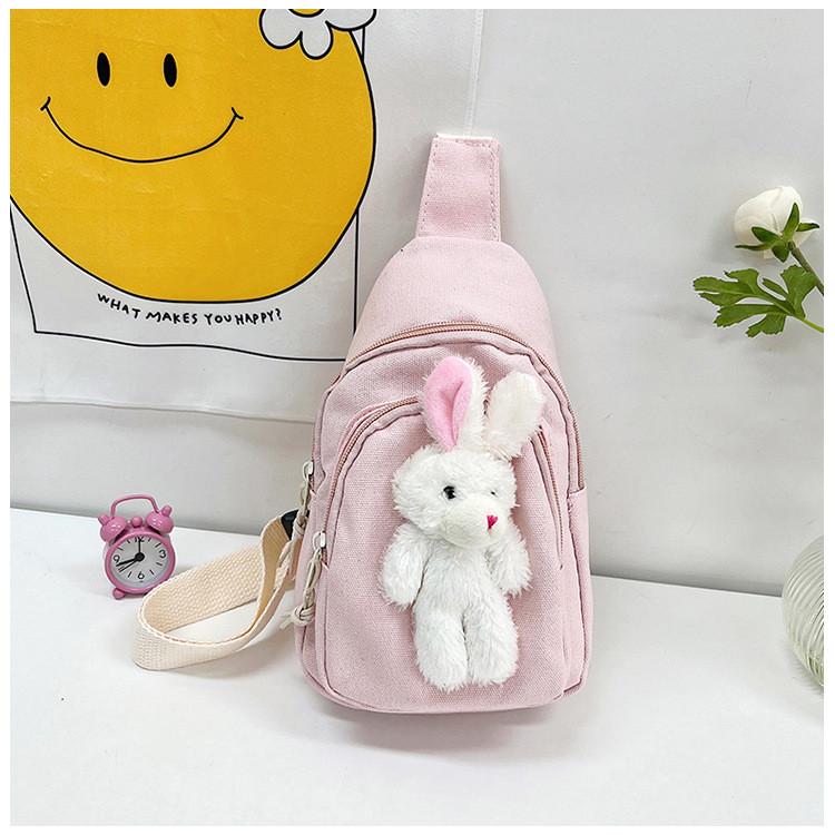 Rabbit Child Cartoon Crossbody Bag Outdoor Leisure Fashion Canvas Bag Shoulder