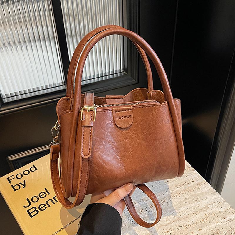 Женская новая сумка через плечо однотонная из искусственной кожи, модная повседневная сумка кроссбоди CLE