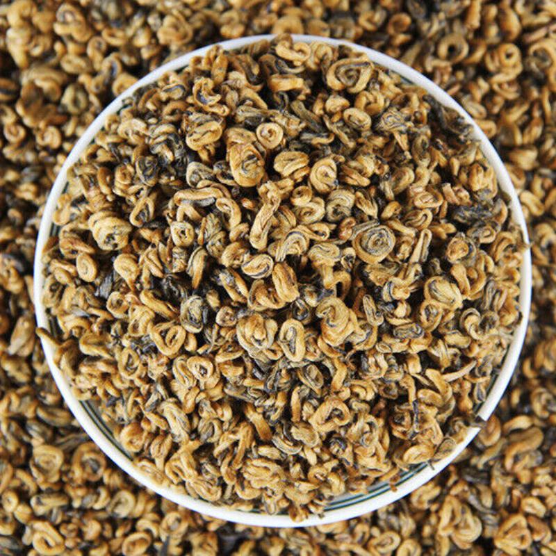 Премиальный китайский чай с золотой улиткой Дянь Хун Цзинь Луо, чистый бутон ручной работы, Китай, Юньнань, черный чай