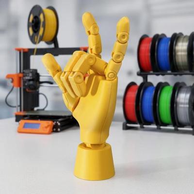 Артикулированная Гибкая Модель Руки с Подвижным Суставом и Основанием 3D-Печатный Позируемый Инструмент для Набросков Рисования Живописи Декор Стола