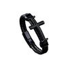 Minimalist Cross Leather Bracelet Retro Braided Bracelet Punk Rock Bracelet  Gift for Boyfriend