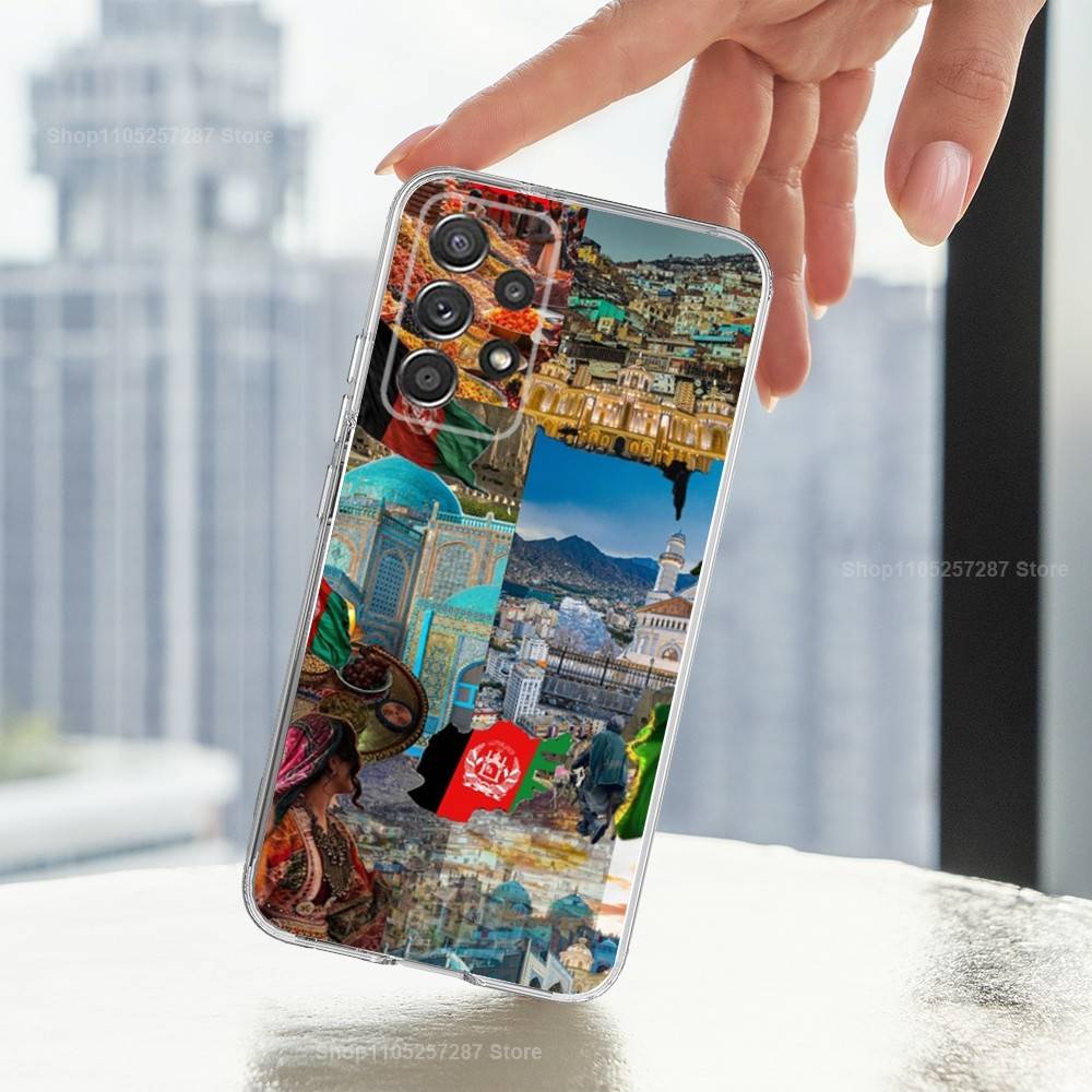 Флаг Афганистана Арт Телефон Для Samsung A30,71,51,S20,10,9,Ultra,FE,Lite, S21,23,22,Plus, Прозрачный, Силиконовый Чехол