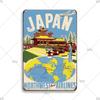 Tin Sign Landscape Paris Havana Tokyo Sydney Malibu Los Angeles Chicago City Metal Vintage Plaque Retro Decorative Plate Decor