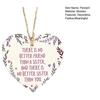 Wooden Hanging Heart Plaque Friendship Colleagues Family Pendant Christmas Tree Ornament for Home Decor
