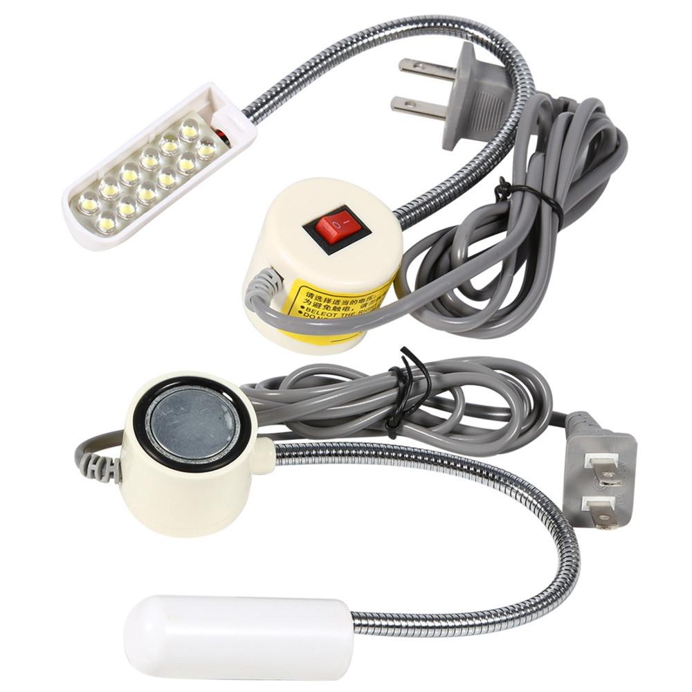 Flexible Gooseneck LED Work Lamp Magnetic Mounting Base Sewing Machine Lamp  Home Tailor Store