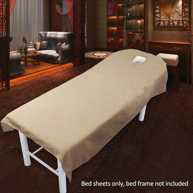 1Pcs Beauty Bed Table Cover Cosmetic Salon Sheets Sheets With Hole SPA Massage Treatment 80cmx190cm