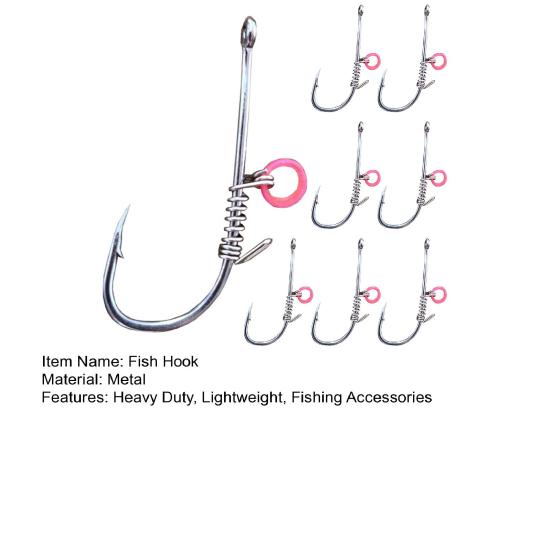 8 шт./набор из 8 штук для фиксации живых креветок, прочный рыболовный крючок из углеродистой стали с зазубринами и отверстием для пресной воды