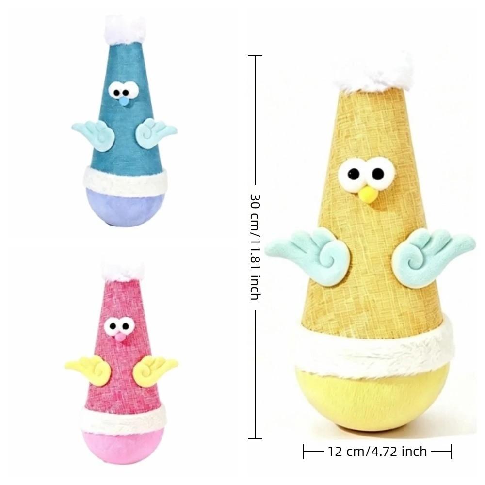 Cartoon Cat Tumbler Wobbler Toy Chicken Shaped Self-Balancing Cat Toy  Exercise Pet Toy