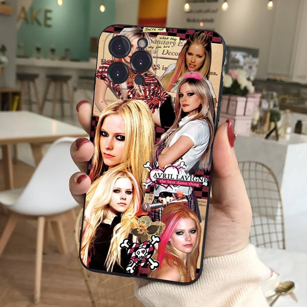 Чехол для телефона Avril Ramona Lavigne для iPhone 16 15 17 13 14 12 11 Pro Max Plus Черный корпус
