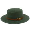 High Quality French Summer Hat Fashion Flat Top Panama Straw Hat Sun Beach Hat Stall