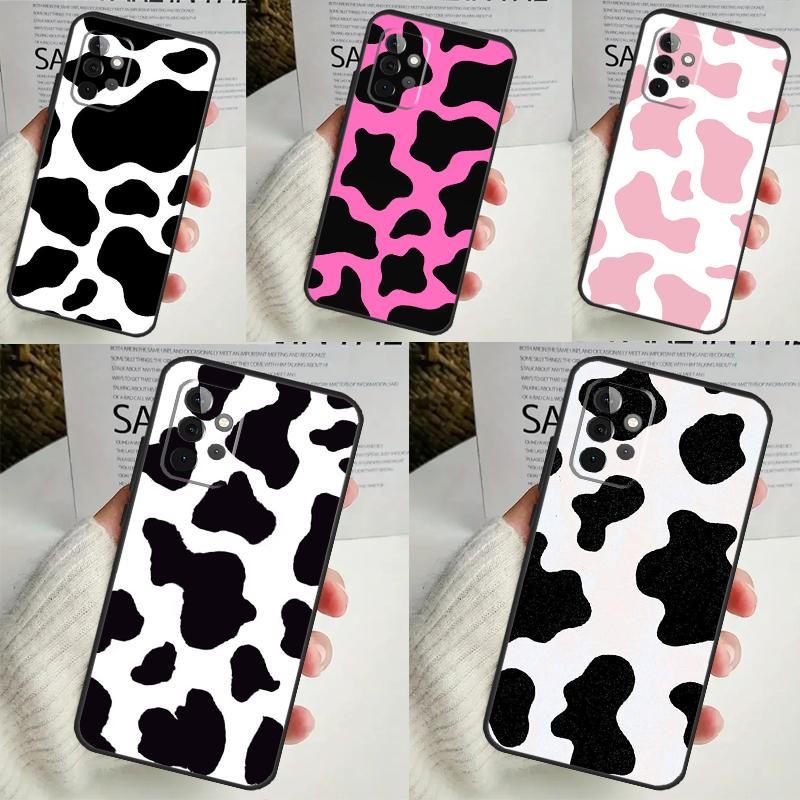 Cow Print Phone Case For Samsung Galaxy A53 A33 A13 A12 A32 A52 A14 A34 A54 A15 A25 A35 A55 A71 A51
