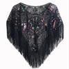 1920s European & American Retro Sequin Evening Dress with Women's Shawl
