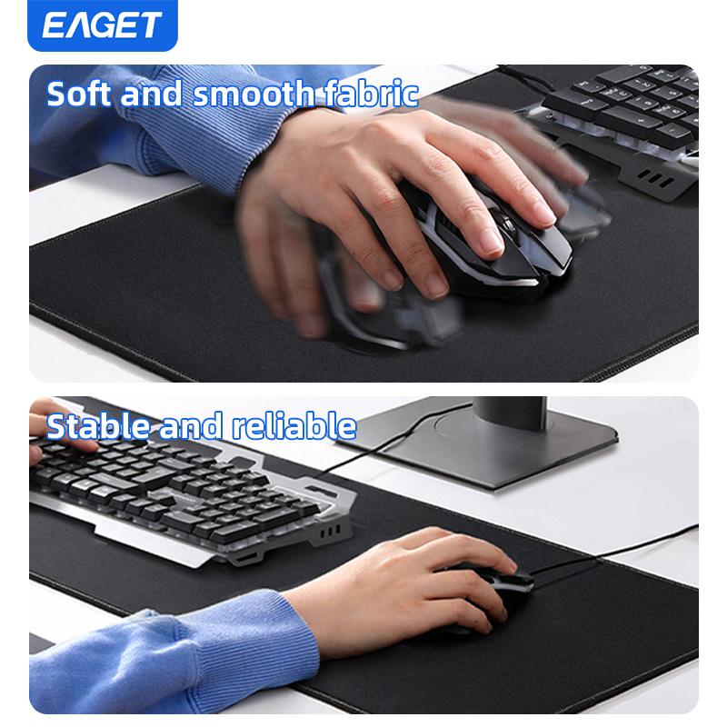 Большой игровой коврик для мыши 31,5 x 11,8 дюймов Нескользящая основа с прошитыми краями Игровой коврик для мыши для ноутбука Совместим с лазерными и оптическими мышами - Черный