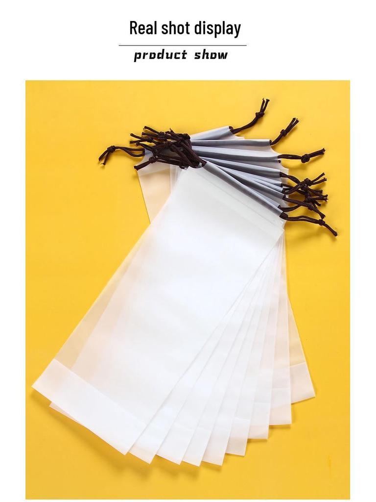 Waterproof Folding Umbrella Storage Bag - Travel-Friendly, Anti-Wet, Transparent Drawstring Cover