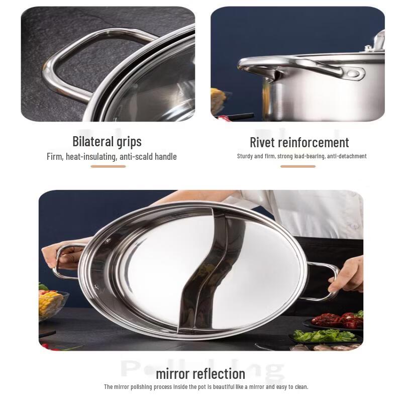 Wutuo Stainless Steel Dual-Flavor Hot Pot