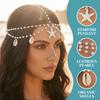 Pearl Bohemian Hair Chain Ocean Style Beaded Head Piece Boho Head Chain  Beach Vacation