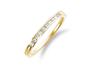 LEGAN Half Eternity Ring with Rail Size 5 In 18K Yellow Gold Natural Diamond Engagement Proposal Ring for Made In Japan Setting, [10 0.1ct Diamonds]