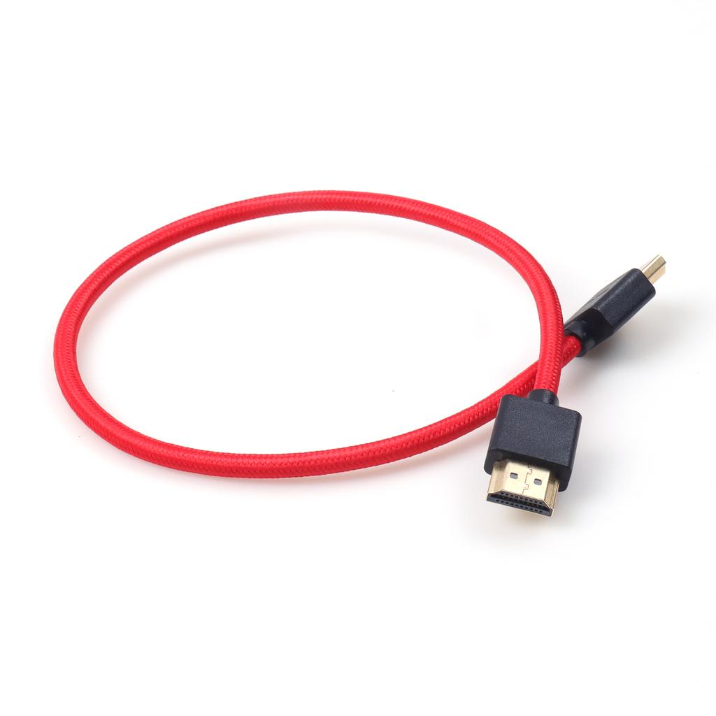 HD to Micro HD/MINI HD/HD Coiled Cable 1080P 4K 60Hz High-Speed High-Definition Television Cable for Monitor Computer |Black Re