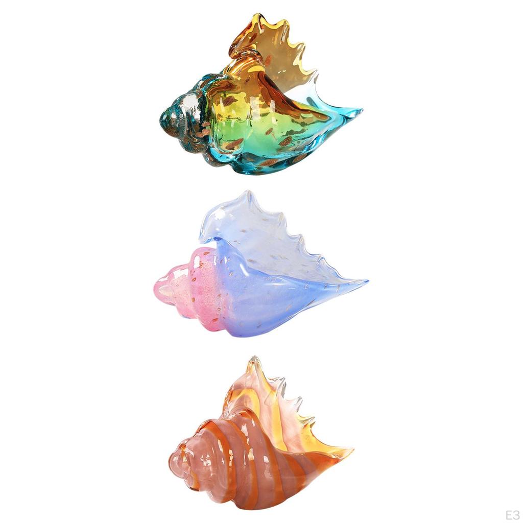Conch Figurine Glass Art Piece for Home Office And Living