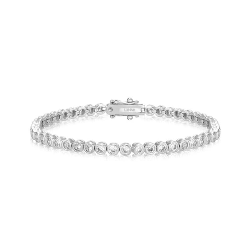 LUNNE Серебро 925 Полная закрепка Танцующий бриллиант Браслет #LSB26