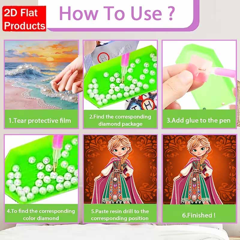 Disney DIY Жемчужное Арт-Рисование Анна в Стиле Коронации из «Холодного Сердца» Домашнее Настенное Украшение Жемчужное Камень-Живопись Картины Поделки Домашнее Украшение