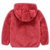 Kids Pure Color Teddy Fur Jackets Children Bear Ear Hoodies Coats Boys Girls Winter Warm Outerwear