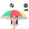 Portable Rain Umbrella Hat Foldable Outdoor Sun Shade Waterproof Camping Fishing Headwear Cap Beach Hats