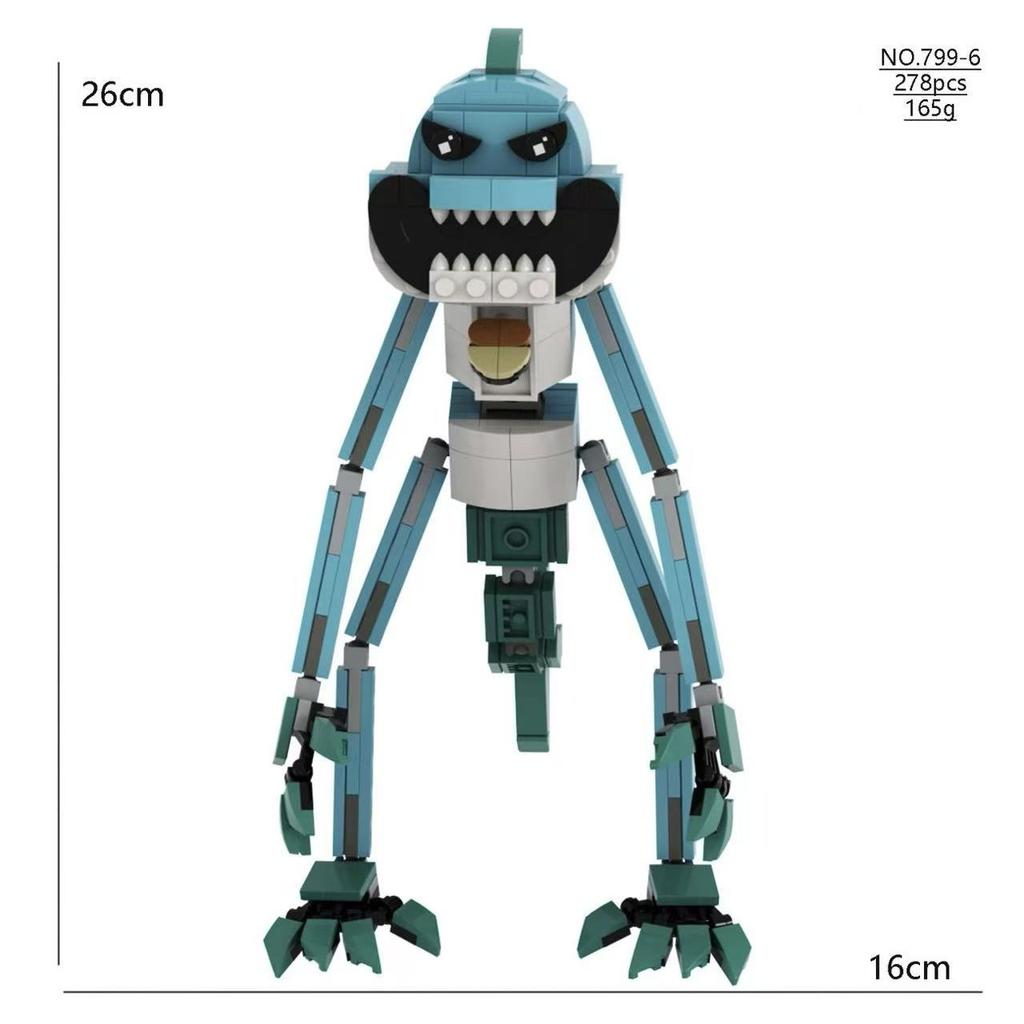 Smiling Critters 4 Набор строительных блоков фигурок для сборки Пианозавр Ярнаби Дуи Поппи Конструктор для детей Подарок на день рождения