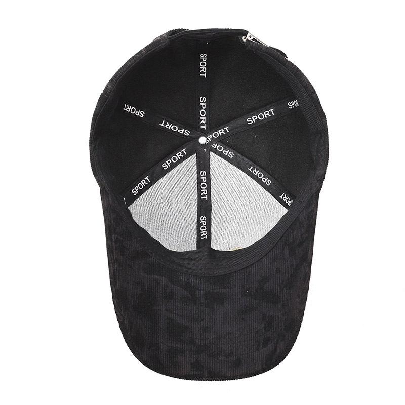 Вельветовая бейсболка осень-зима для мужчин и женщин с вышитыми буквами