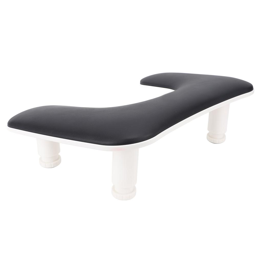 U Shaped Manicure Hand Rest Height Adjustatle Nail Arm Rest Stand Hand Rest Pillow for Nail Salon Black