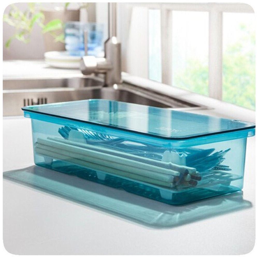 With Lid Chopstick Cage Dust-proof Desktop Organizer High Quality Cosmetics Holder  Kitchen