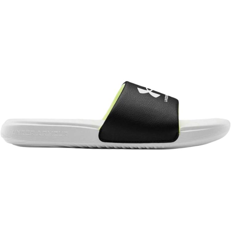 Under Armour Ansa Фиксированные Слайды GS Белый Черный Детские Кроссовки 3023789-103