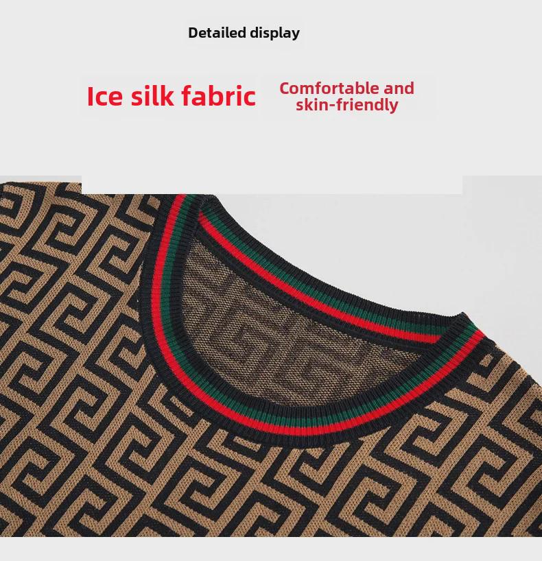 Plus-Size Women's Ice Silk Short-Sleeve T-Shirt