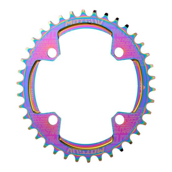 32T/34T/36T/38T Bike Chainring 104BCD Positive Negative Tooth Single Speed Oval Shape Bike Sprocket for 7-12 Speed