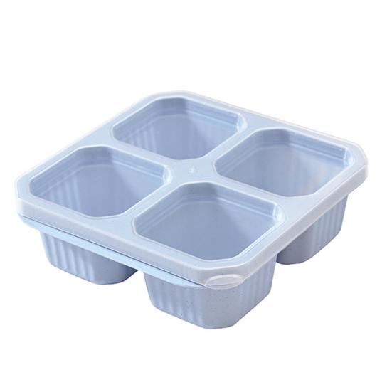 Коробки для закусок с 4 отделениями, многоразовые, легко открывающиеся крышки, контейнеры для закусок