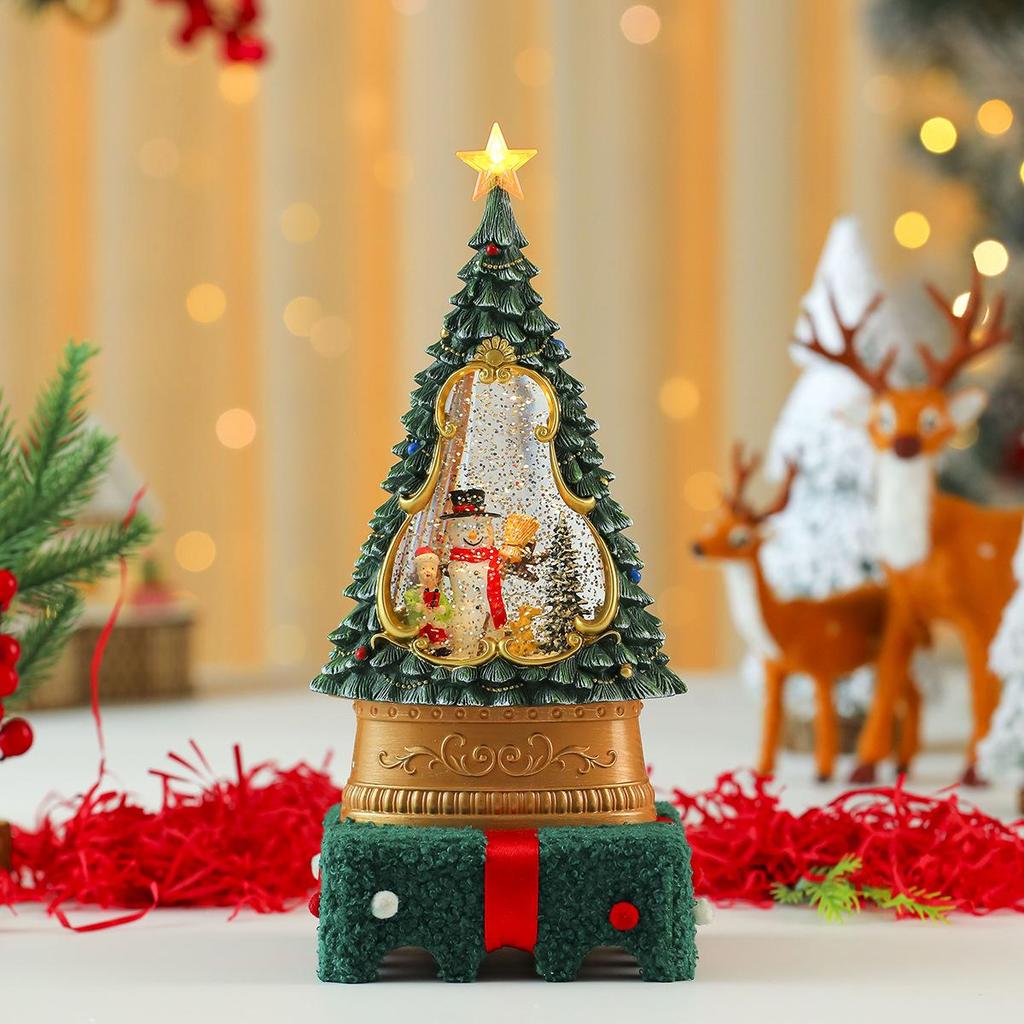 Musical Glowing Christmas Tree Ornaments with Automatic Snowfall - Perfect Gift for Girlfriend or Kids