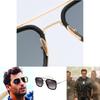 Uv400 Protection Tony Stark Sunglasses Men Square Metal Frame For Eye Safety