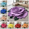 Non-slip Rose Floor Mat Soft Door Gasket Washable Bathroom Floor Mat for Living Room Bedroom