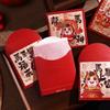6 шт. Милый бумажный красный конверт с мультяшным мини-мешочком для счастливых денег с благословением в китайском стиле, красный карман на Лунный Новый год