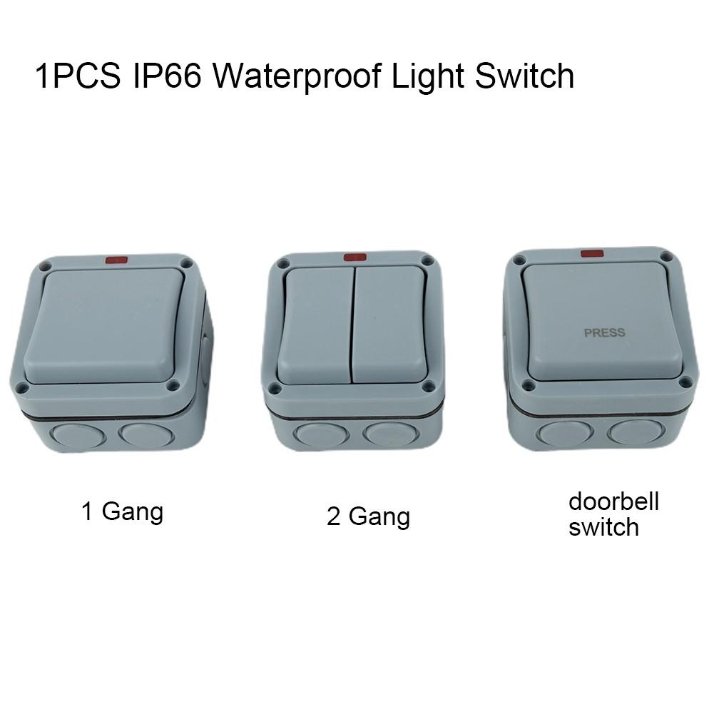 Всепогодный водонепроницаемый IP66 1 Gang 2 Gang выключатель света наружный штормоустойчивый