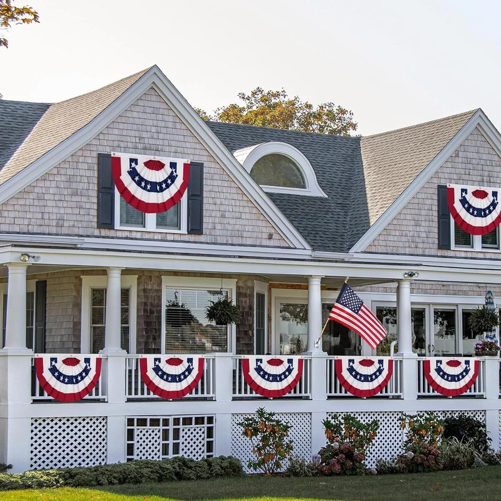 День независимости Наружное украшение Патриотический американский флаг США. плиссированный