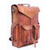 Leather Goat Backpack Laptop Vintage Bag Genuine Rucksack Brown Travel Messenger