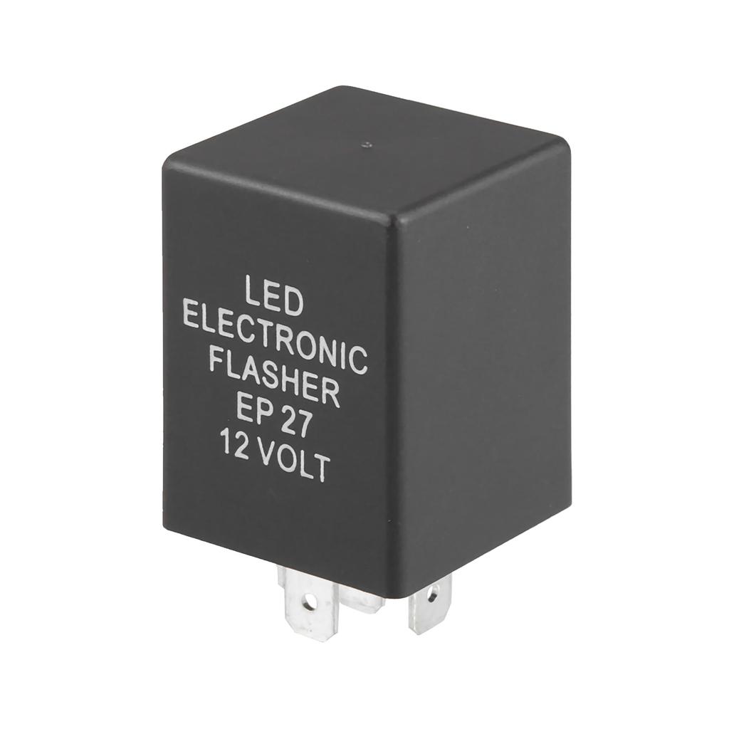 VekAuto Реле Электронное LED Реле-мигалка Фикс 5-контактное EP27 Мигалка поворотников Универсальный автомобиль Прочный пластик Черный