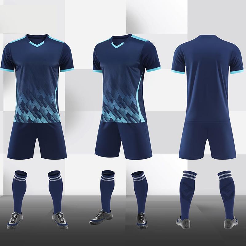 Football Jersey Set, Men'S And Women'S Adult Children'S Training Jersey, Short-Sleeved Printed Font Size Competition