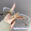 Stylish Decorative Goggles Retro Cat Eye Frame Eyeglass Women Computer Reading Glasses Clear Blue Light Blocking Eyewears