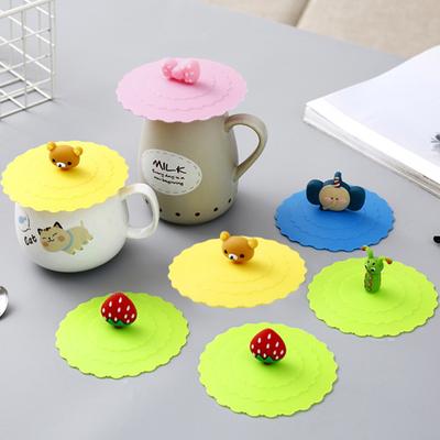 6 шт. силиконовых крышек для стаканов, набор милых животных, чехлы для напитков, многоразовые герметичные крышки для кружек для горячих/холодных напитков, пыленепроницаемые, герметичные чехлы для стаканов