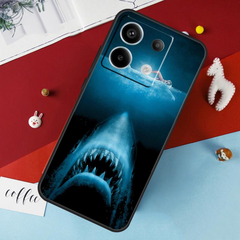 Jaws 1975 Movie Poster Case For Xiaomi Redmi 13C 12C 10C 9C 10A Redmi Note 11 9 10 12 13 Pro 9S 10S 11S 12S Cover