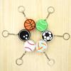 Keychain Pendant 3D Printing Precision Texture Football Basketball Tennis Sport Themed Key Chain Stress Relief